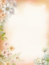 flowers romantic soft mood blank diary, AIGENERATED